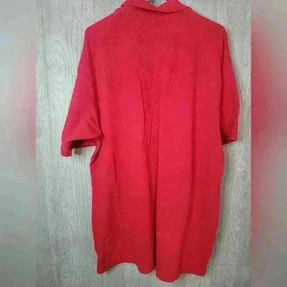 Dickies red collard 3 button down short sleeve shirt. Size XL - Picture 4 of 5